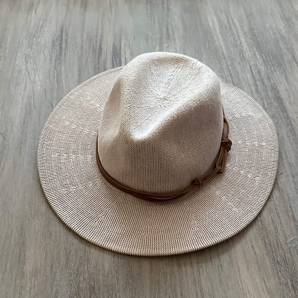 Anthropologie Cream  with Brown Band NWOT